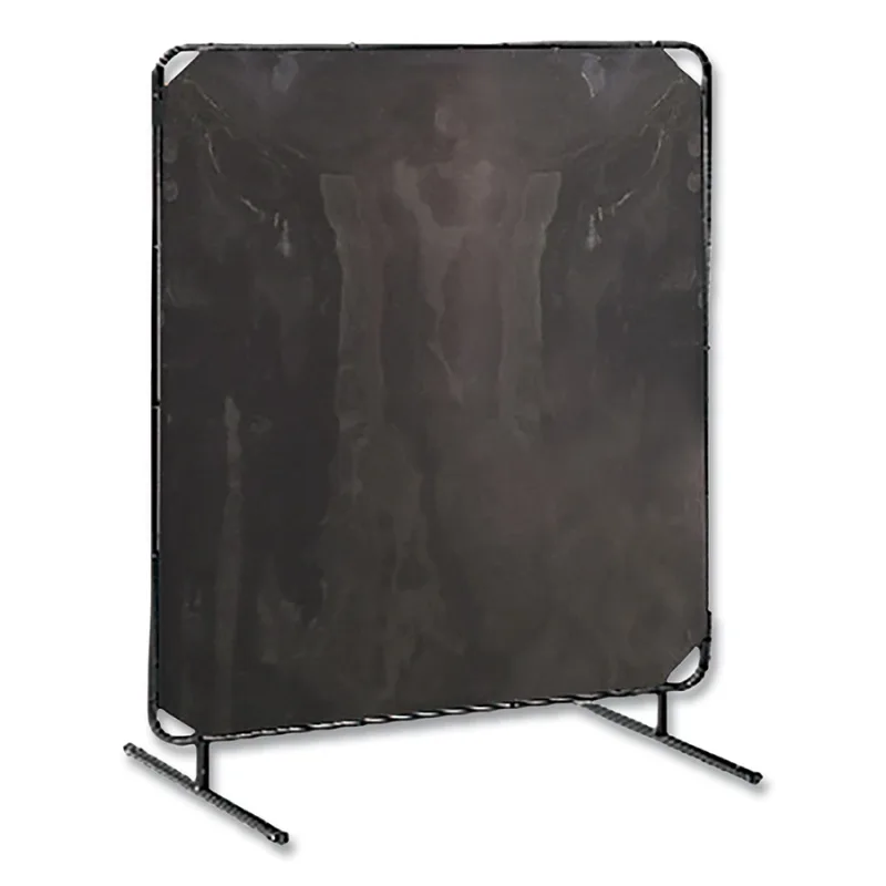 ArcShield® Portable Welding Screen, 6 ft x 10 ft, 14 mil 14 mil Vinyl/Tubular Steel Fr, Gray Transparent/BLK Fr, 1 Panel