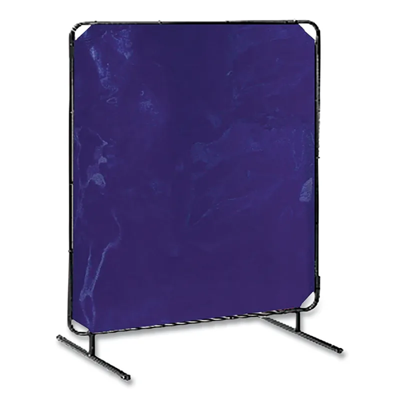 ArcShield® Portable Welding Screen, 6 ft x 4 ft, 14 mil Vinyl/Tubular Steel Fr, BL Transparent/BLK Fr, 1 Panel