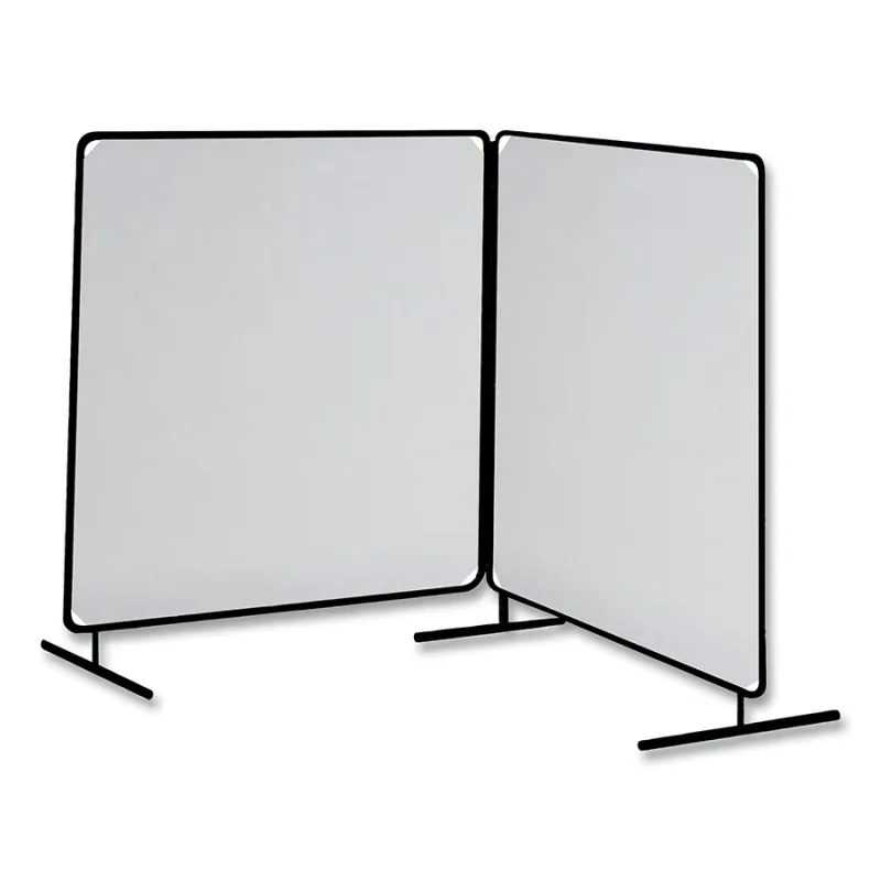ArcShield® Portable Welding Screen, 6 ft x 8 ft, 16 mil Vinyl/Tubular Steel Fr, Clear/BLK Fr, 2 Panels
