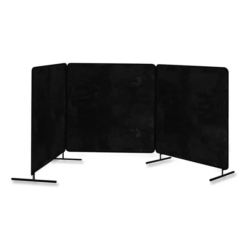 ArcShield® Portable Welding Screen, 6 ft x 8 ft, 14 mil Vinyl/Tubular Steel Fr, Shade 8 Transparent/BLK Fr, 3 Panels