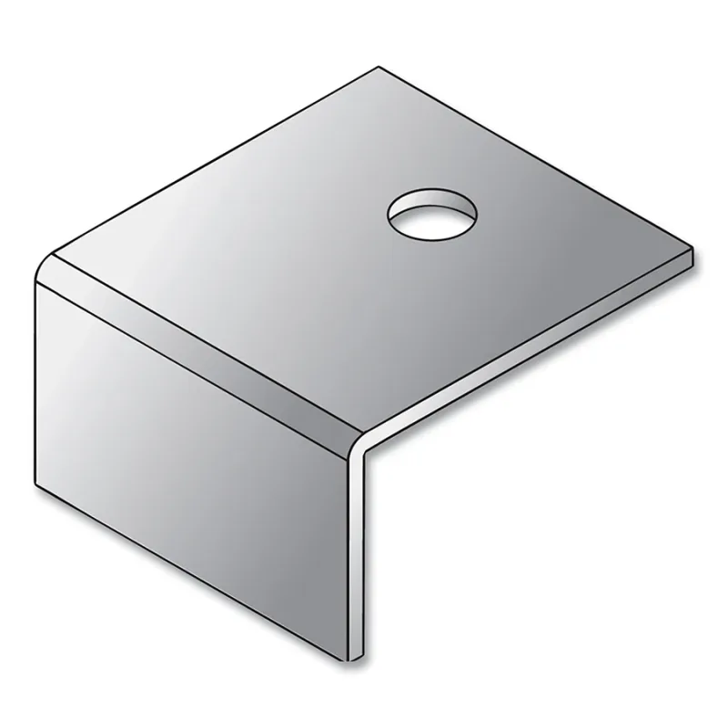Track Mounted Rolling Curtain System, 1.44 in W x 1.57 in L, Metallic, Galv Steel, Track End Stop