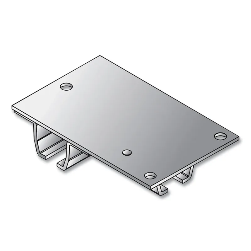 Track Mounted Rolling Curtain System, 2.25 in W x 4 in L, Metallic, Galv Steel, 3-Way T-Connector, Ceiling Mount