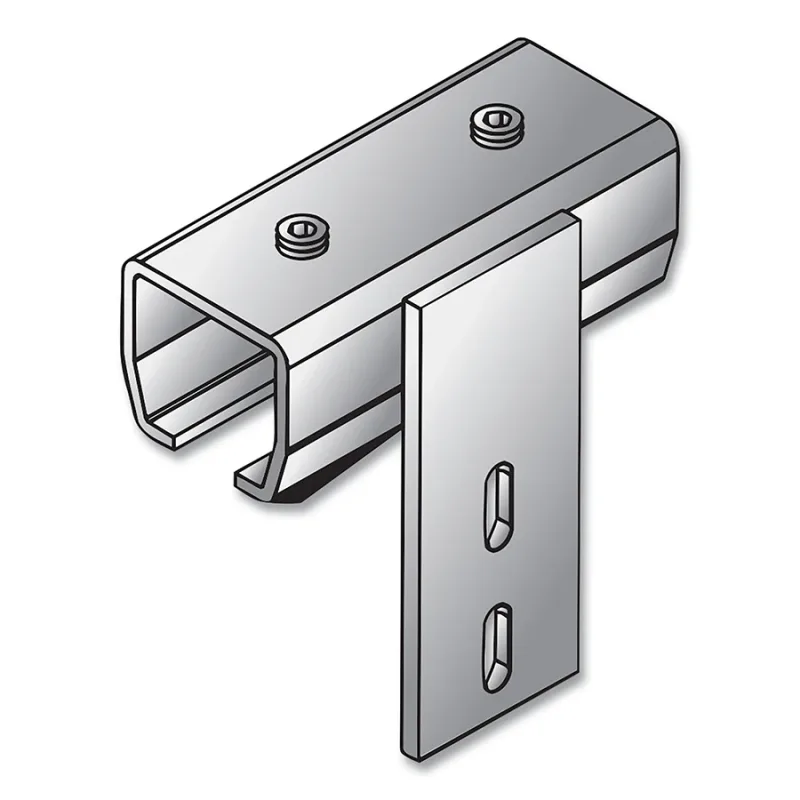 Track Mounted Rolling Curtain System, 4 in W x 4.22 in L, Metallic, Galv Steel, Straight Connector, Wall Mount