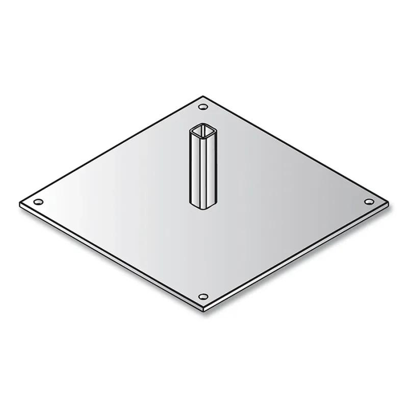 Track Mounted Rolling Curtain System, 12 in W x 12 in L, Metallic, Galv Steel, Support Base, Floor Mount