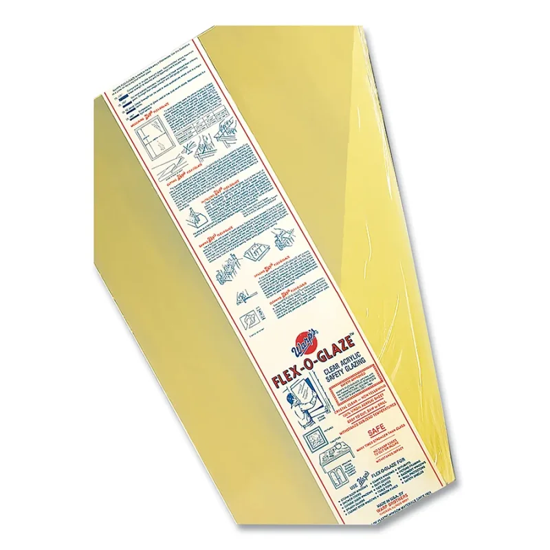 Flex-O-Glaze™ Acrylic Safety Glazing, 48 in W x 72 in L, 24 sq ft per Sheet