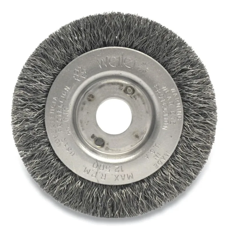 Narrow Face Crimped Wire Wheel, 3 in D, .0118 Stainless Steel Wire