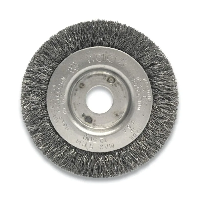 Narrow Face Crimped Wire Wheel, 3 in D x 7/16 in W, .014 Steel Wire, 6,000 rpm