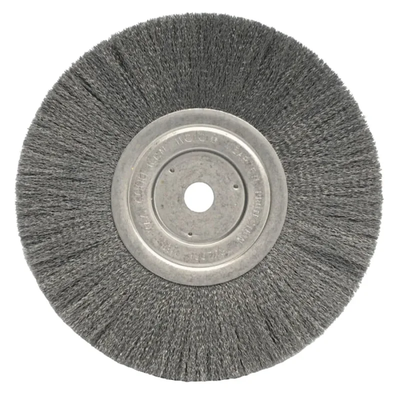 Narrow Face Crimped Wire Wheel, 8 in D x 3/4 in W, .006 Steel Wire, 6,000 rpm