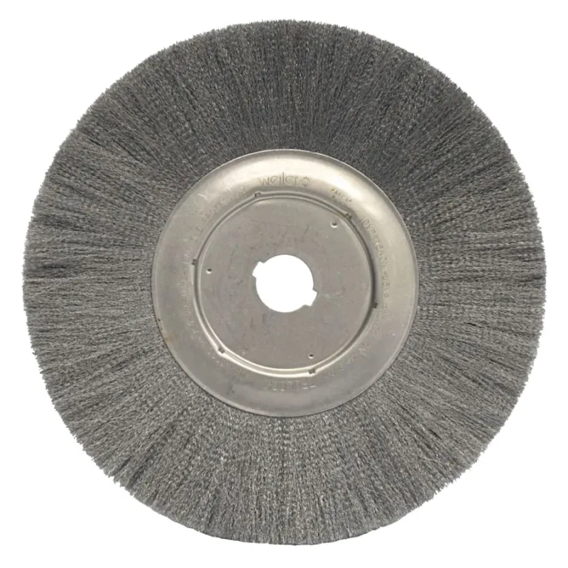 Narrow Face Crimped Wire Wheel, 15 in D, .014 Steel Wire