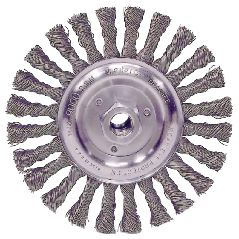 Roughneck® Stringer Bead Wheel, 6 in Dia, 5/8-1/2 Arbor, .023 Steel Wire