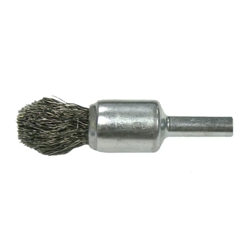 Controlled Flare End Brushes, Stainless Steel, 25,000 rpm, 1/2" x 0.014
