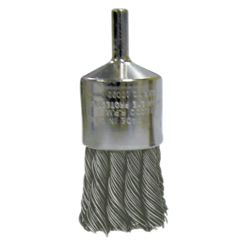 Nickel Plated End Brush, Stainless Steel, 1-1/8 in x 0.014 in, 22,000 rpm
