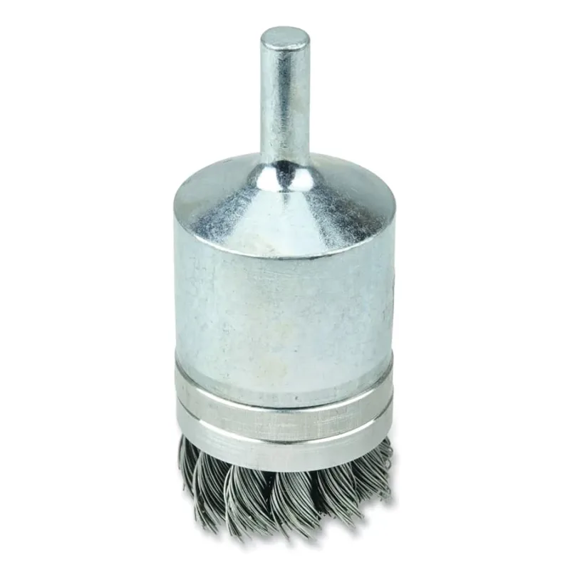 Banded Knot Wire End Brush, Steel, 1-1/8 in x 0.014 in, 20,000 rpm