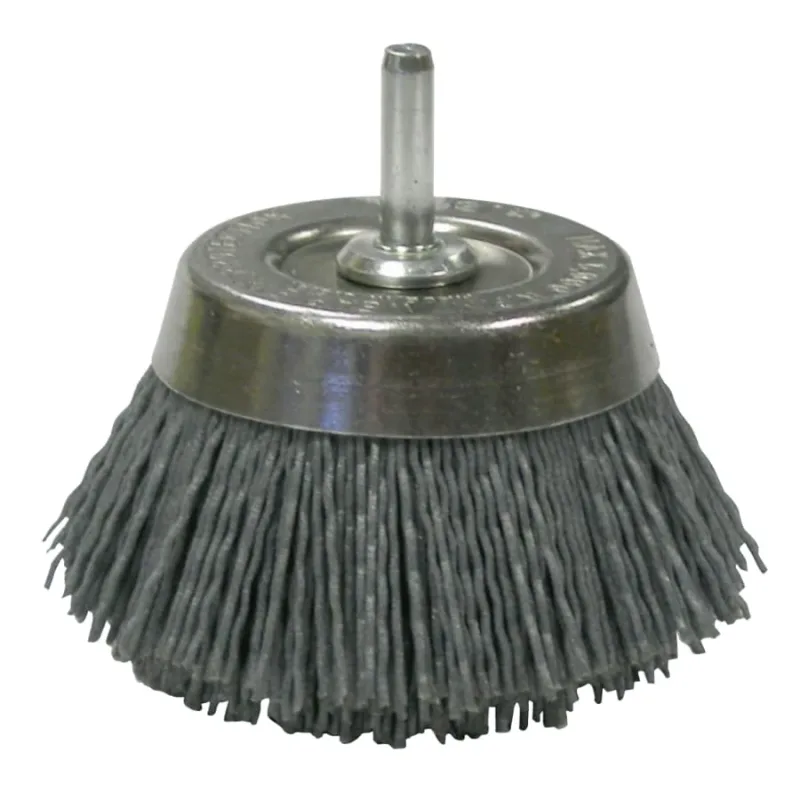2-3/4 in Nylox Utility Cup Brush, 0.035/180SC Crimped Fill, 1/4 in Stem
