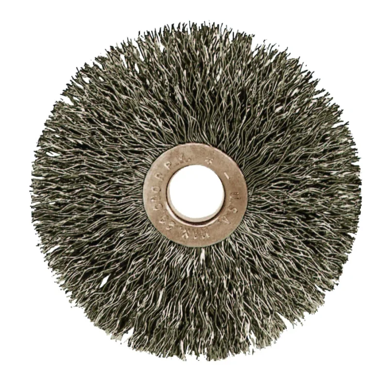 Copper Center™ Small Wire Wheel, 1 1/4 in D x 1/4 W, .006 Steel Wire, 20,000 rpm