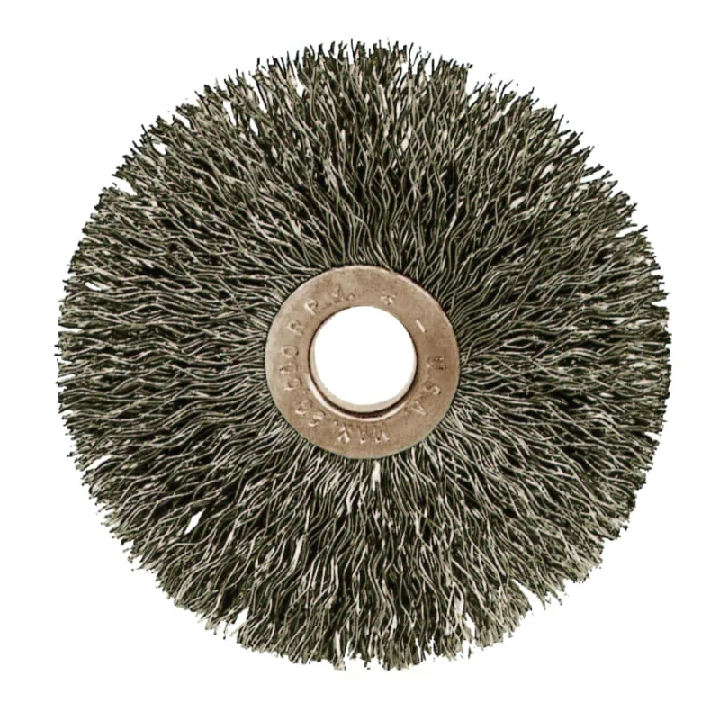 Copper Center™ Small Wire Wheel, 1 1/2 in D x 1/4 in W, .008 Steel, 20,000 rpm