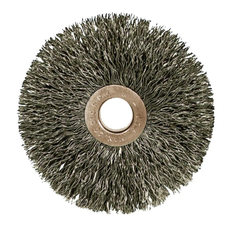 Copper Center™ Small Wire Wheel, 1 1/2 in D x 1/4 in W, .0104 Steel, 20,000 rpm