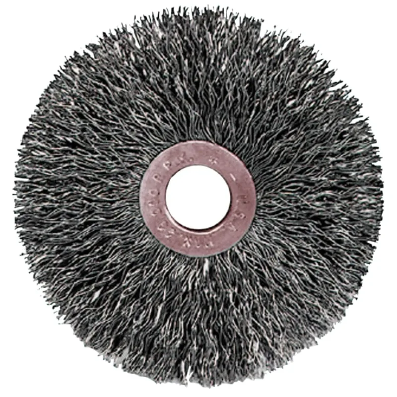 Copper Center™ Wire Wheel, 2 in D x 3/8 in W, .008 in Steel Wire, 20,000 rpm