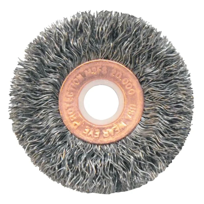 Copper Center™ Wire Wheel, 2 in D x 3/8 in W, .0118 in Steel Wire, 20,000 rpm