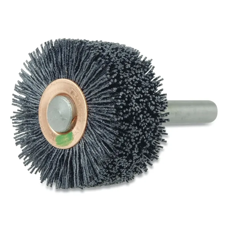 Bore-Rx 2 in dia Internal Brush Deburring Tool, 0.026/120CG Crimped Fill, 3/8 in Stem