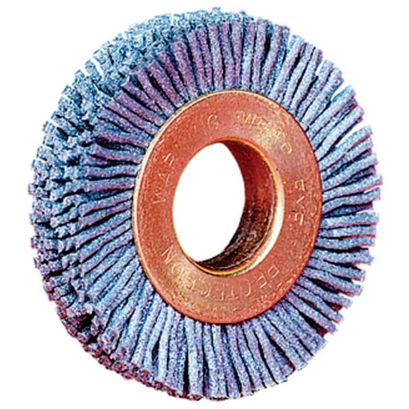 2 in Small diameter Nylox Wheel Brush, 0.018/500SC Crimped Fill, 1/2 in Arbor Hole
