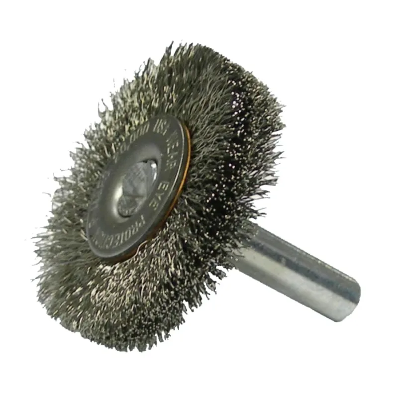Crimped Wire Wheel, 1 1/2 in D, .006 Stainless Steel Wire