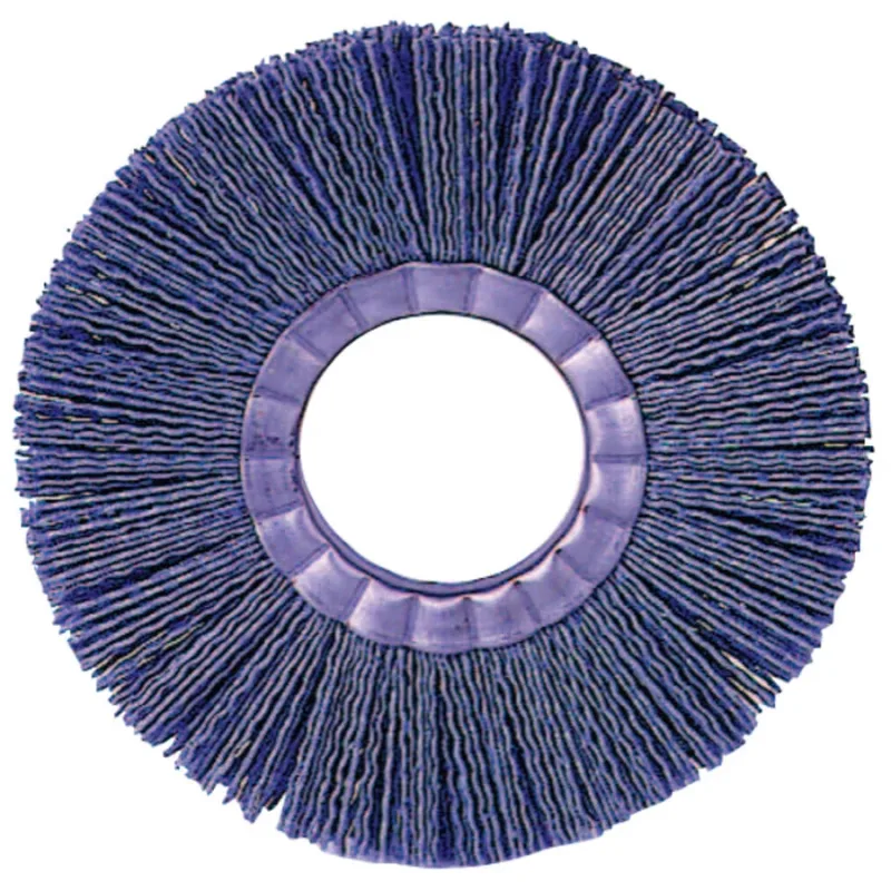 Nylox® Basic Section Wheel Brush, 6 in Dia., 0.022 Bristle, 6,000 rpm