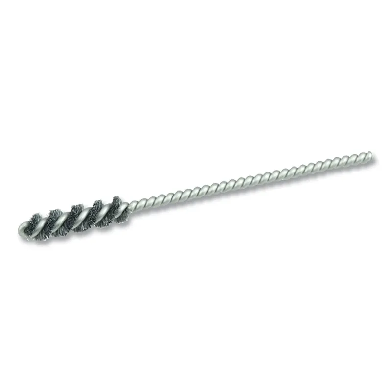Round Power Tube Brush, 1/4 in dia, Stainless Steel, Vending