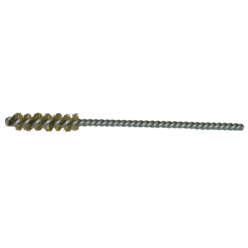 Round Power Tube Brush, 1/4 in, .004 Brass, 1 in B.L. (SM-1/4)