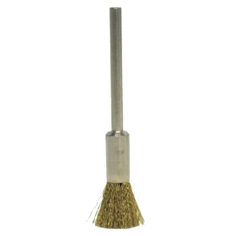 3/16 in Miniature Wire End Brush, 0.003 in Brass Fill, 1/8 in Stem