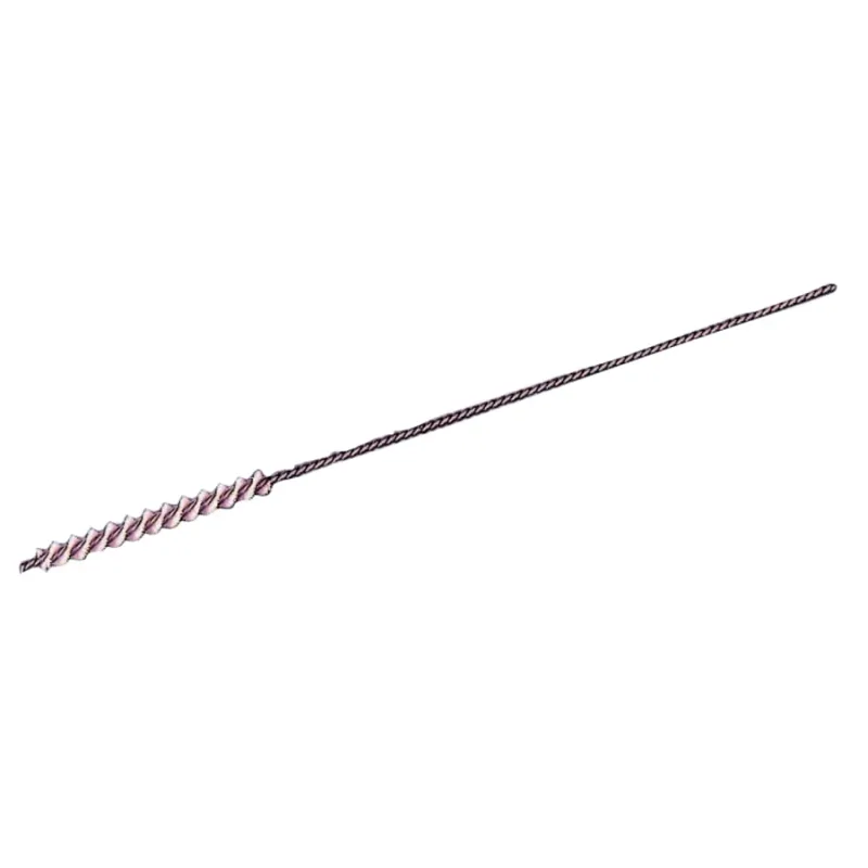 Nylox® Micro-Abrasive Tube Brush, 1 in Brush L, Twisted Single Spiral, .105 in Nylon Fill