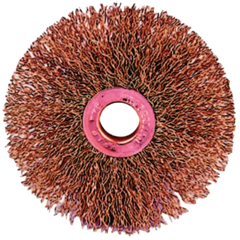 Non Sparking Small Diameter Wire Wheel, 2 in D, .005 Brass