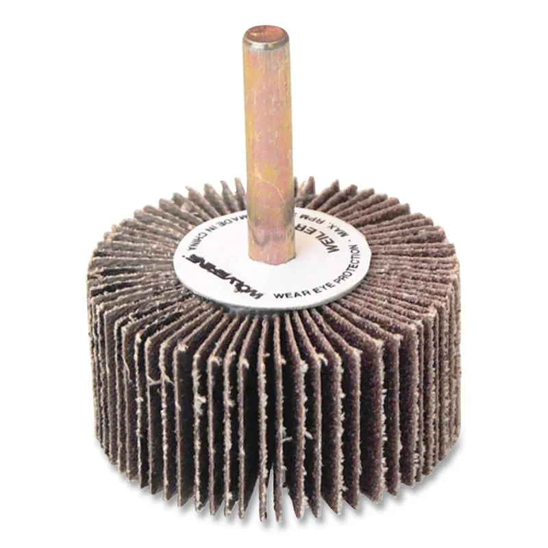Wolverine® Mounted Flap Wheel, 2 in dia, 60 grit, 25000 RPM, Vending