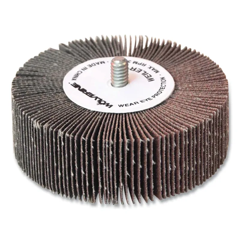 Wolverine® Mounted Flap Wheel, 3 in dia, 80 grit, 20000 RPM
