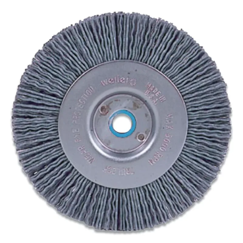 6 in Narrow Face Nylox Wheel, 0.022/320SC Crimped Fill, 5/8 in to 1/2 in Arbor Hole