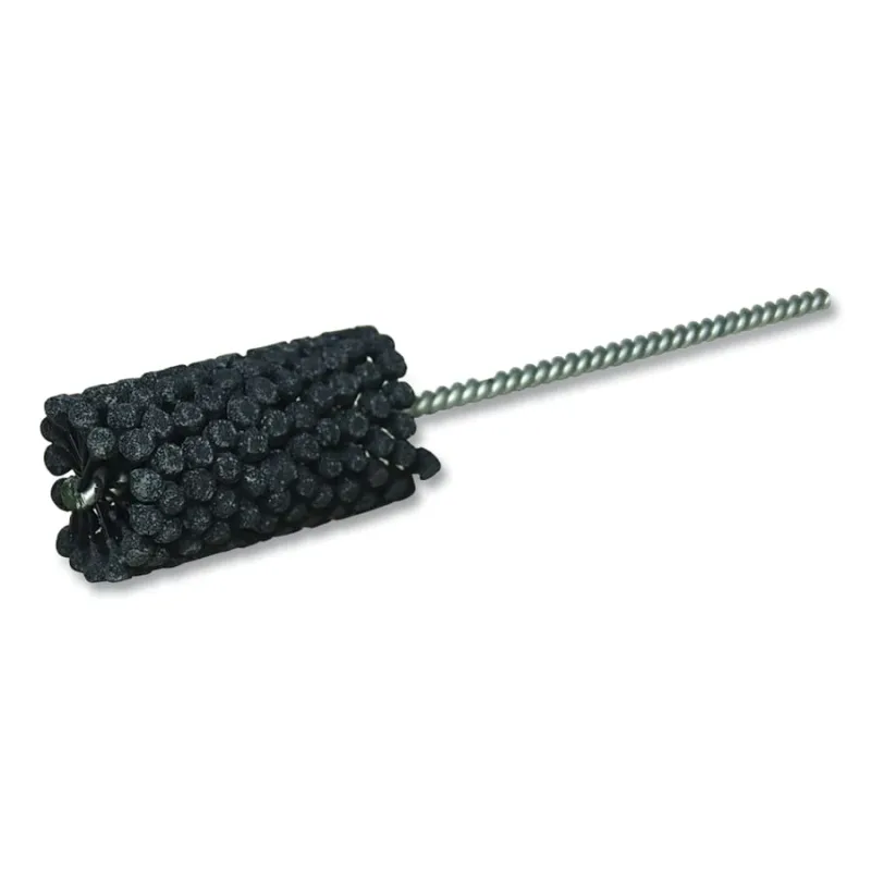 CrossFlex Bore Brush, Abrasive Globules, 1 in Dia, 7.875 in L, 0.213 in Stem Dia, 180 Grit