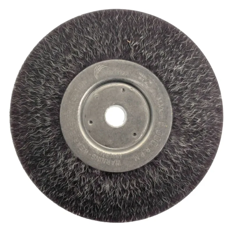 Polyflex® Narrow Face Crimped Wire Wheel, 8 in D