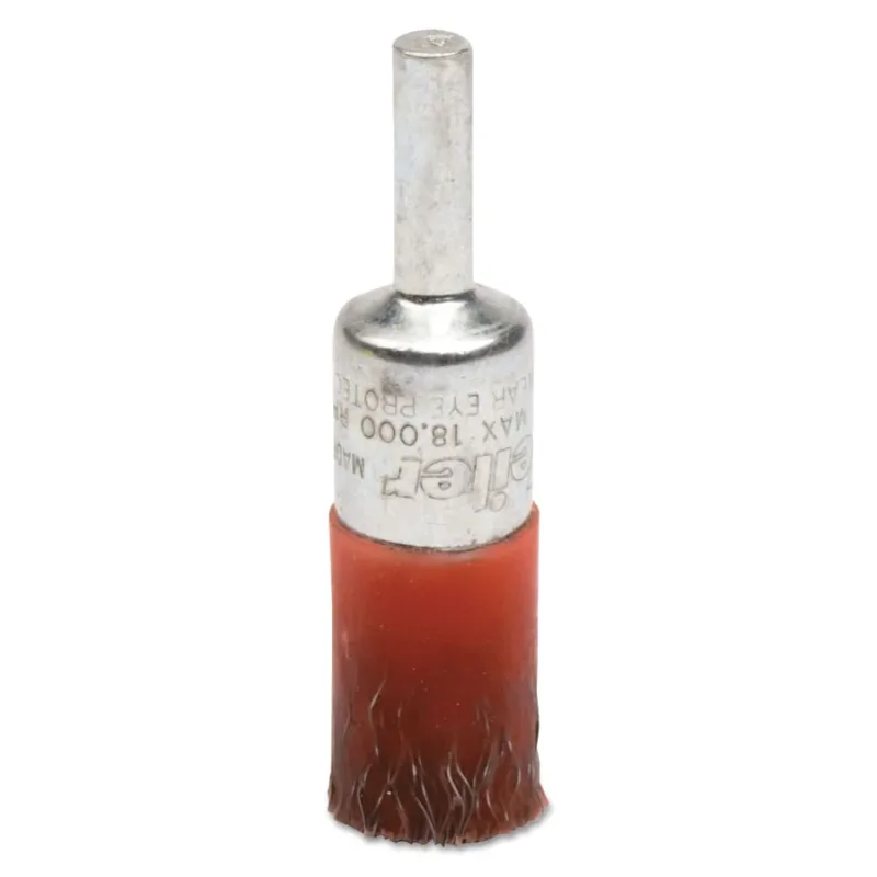 Polyflex® Heavy Duty Crimped Wire Hollow End Brush, Steel, 1/2 in x 0.0104 in, 18,000 rpm