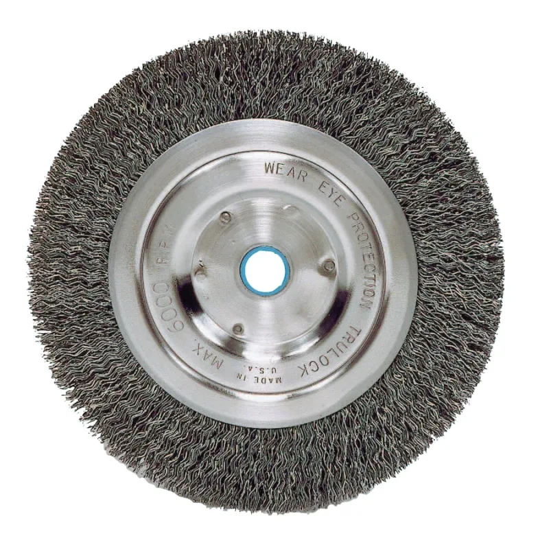 Vortec Pro® Crimped Wire Wheel, 6 in D, Med., .014 Wire, 6,000 rpm, Retail Pk