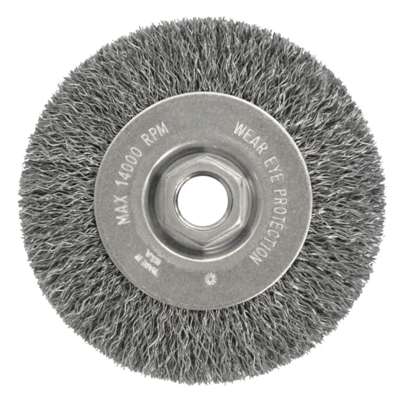 Vortec Pro® Crimped Wire Wheel, 4 in D, .014 Carbon Steel, 14,000 rpm, Retail Pk
