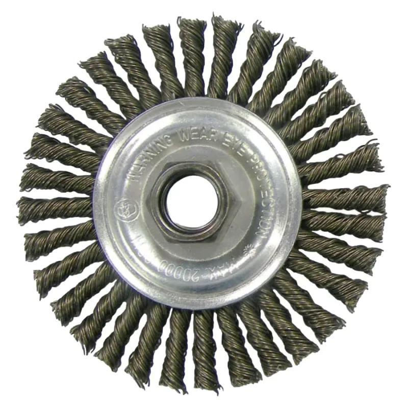 Vortec Pro Knot Wire Wheel, 4 in Dia, .02in Carbon Steel Wire, 5/8 in - 11 Arbor