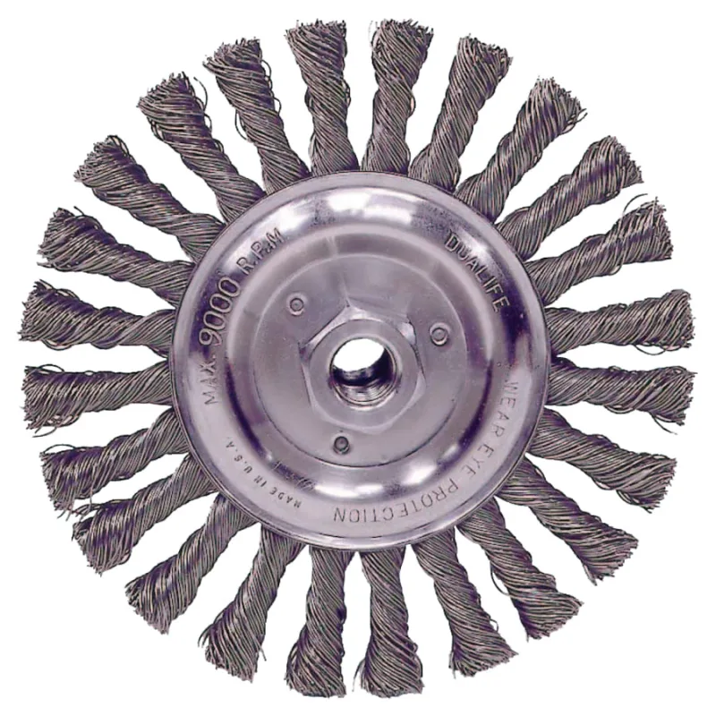 Vortec Pro Knot Wire Wheel, 6 in Dia, .025 in Carbon Steel Wire, Retail Pk