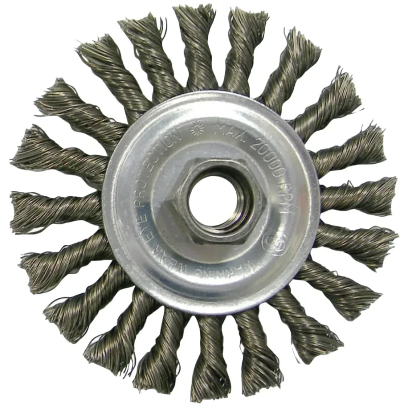 Vortec Pro Knot Wire Wheels, 4 in D, 0.02 Carbon Steel, 5/8-11 UNC Nut