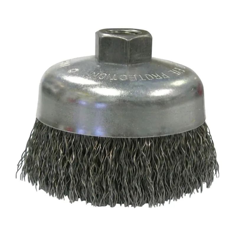 Vortec Pro Knot Wire Cup Brush, 5 in Dia., 5/8-11 Arbor, .023 in Carbon Steel