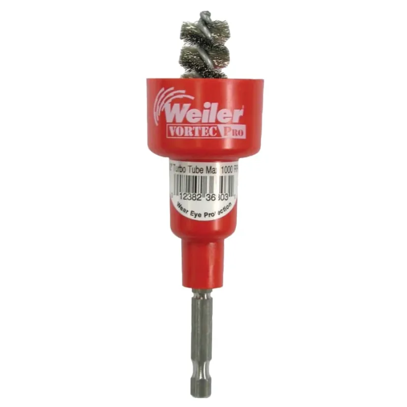 Vortec Pro® Turbo Tube™ Brush, 1/2 in, .0008 in SS Fill, Display Pack