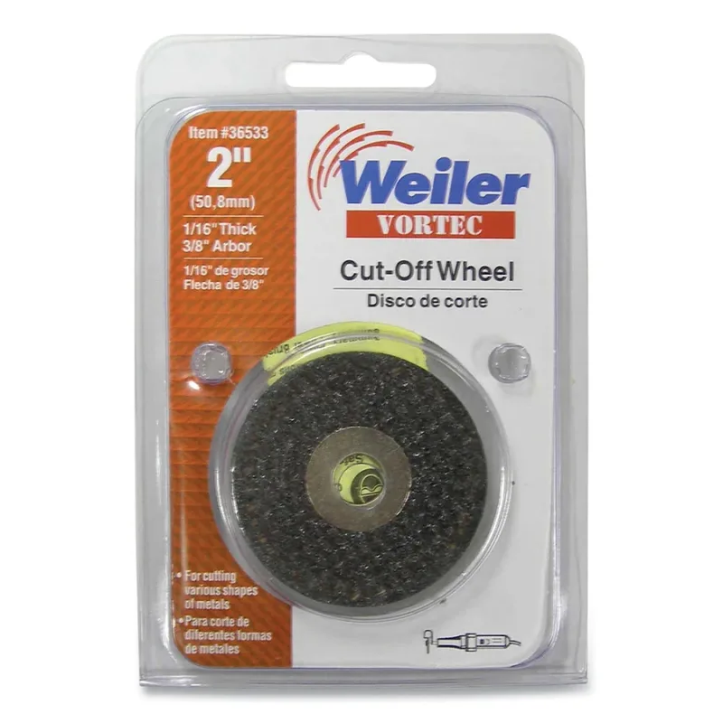 Vortec Pro® Die Grinder Cut-off Wheel, 2 in dia, 1/16 in Thick, 3/8 in Arbor, 60 Grit, Aluminum Oxide