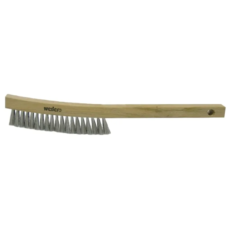 Plater's Brushes, 4 X 19 Rows,Stainless Steel Wire Wire, Wood Handle