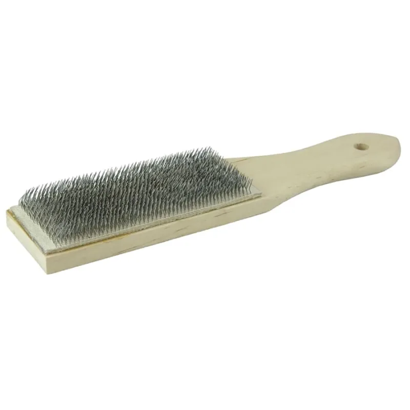 File Card Brushes, 8 1/4 in, Steel Wire