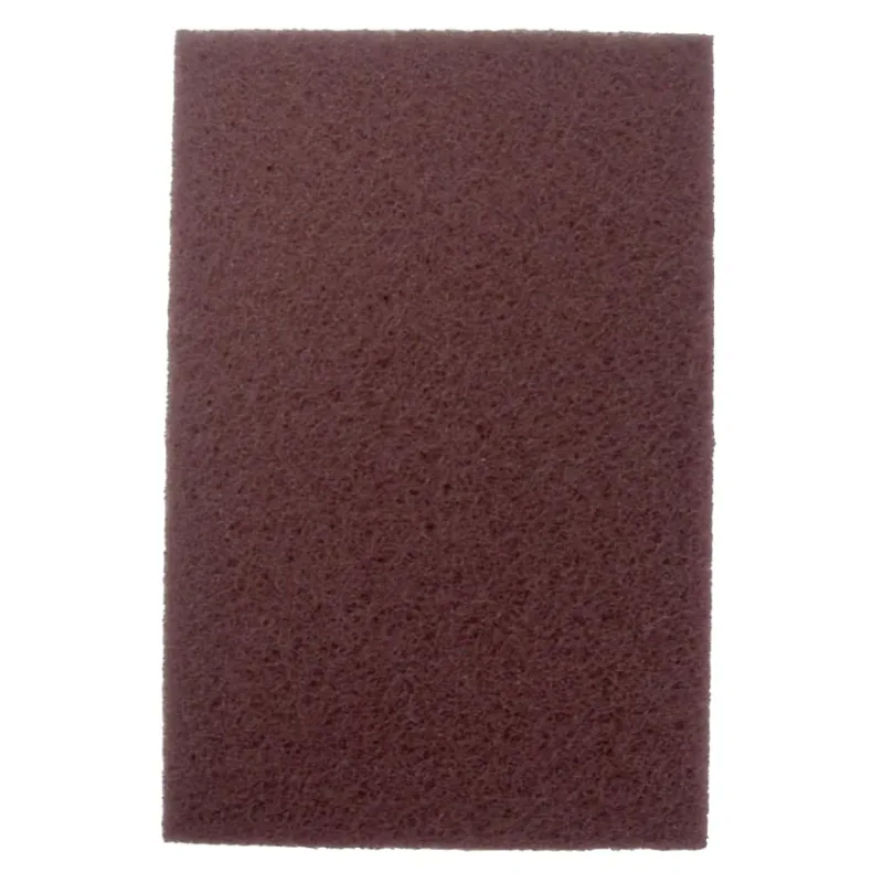 Non-Woven Hand Pad, General Purpose, 6 in x 9 in, Medium/Coarse, Brown