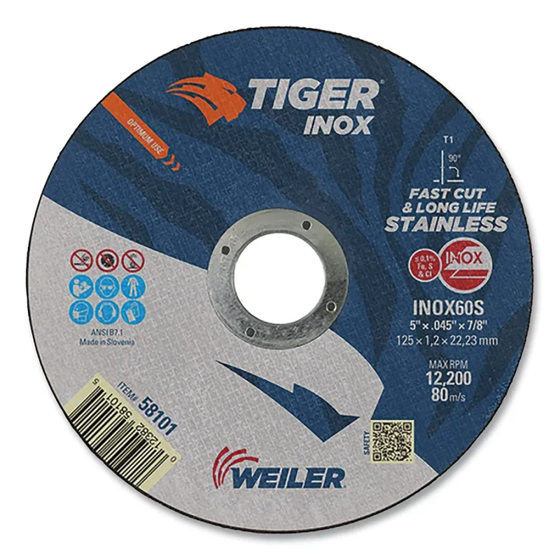 Tiger® INOX Thin Cutting Wheel, 5 in x .045 in , 7/8 AH